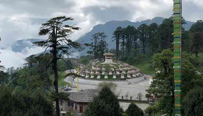 The panoramic Dochula pass, highlight of 8 days Bhutan tour