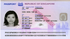 A sample copy of passport.