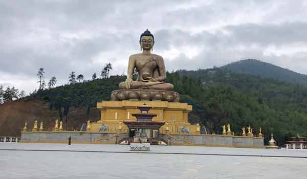 The main highlight of 11 days Bhutan tour is Buddha statue in Thimphu