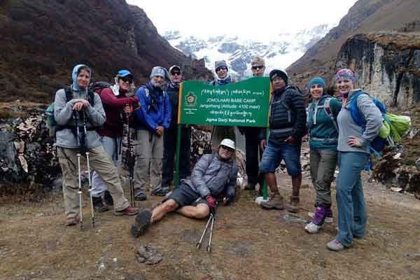 Rick and friends from USA on Jomolhari trek.