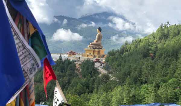 The statue of Buddha is one of the highlights of Jomolhari trek Bhutan itinerary