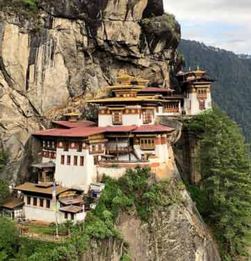 Highlight of Bumdra trek in Bhutan is Tiger's Nest monastery