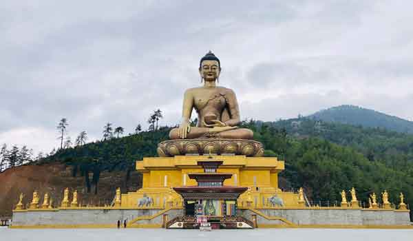 Chhukha tshechu festival tour itinerary includes visit to Buddha statue