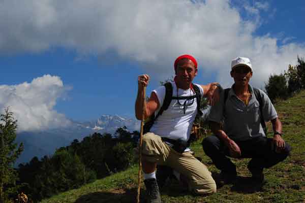 Luca from Portugal on Druk Path trek.