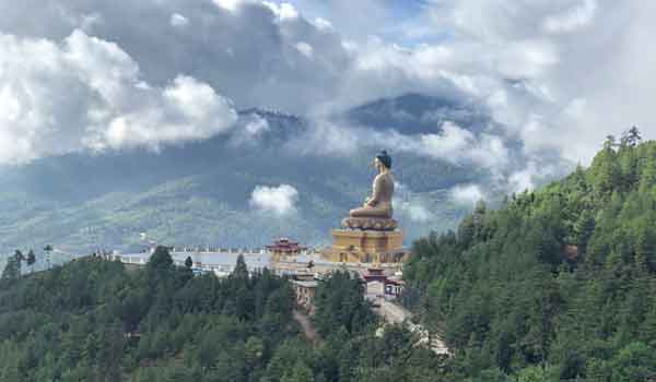 Snowman trek cost covers visit to the statue of Buddha in Thimphu