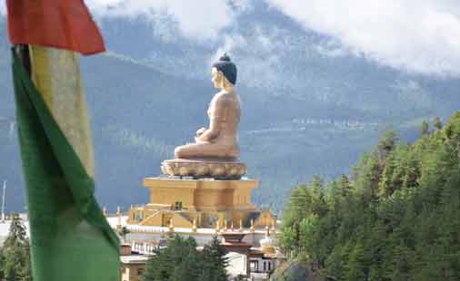 The tallest statue of Buddha in Bhutan.