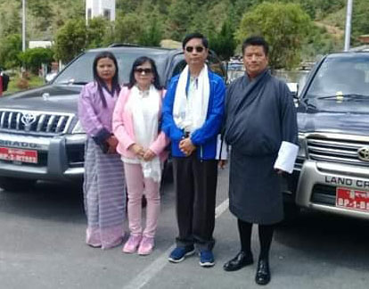 Ambassador of Myanmar to Nepal, His Excellency Lwin Oo and his wife in Bhutan