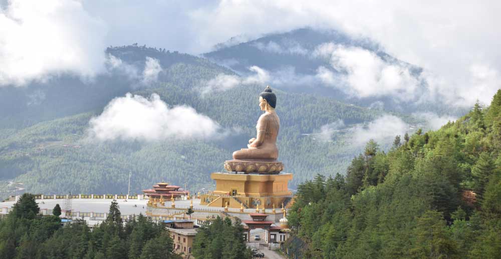 The statue of Buddha, highlight of 4 days Bhutan Tour