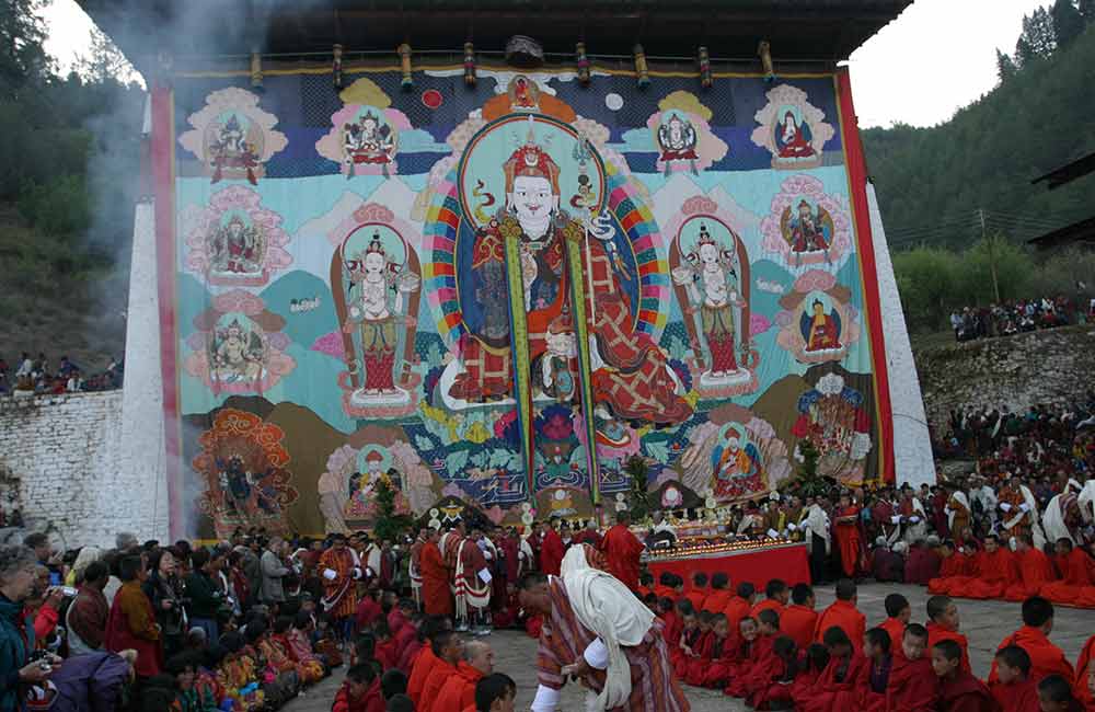 Throngdroel ceremony at Gangtey tshechu festival held at Gangtey monastery